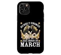 Carcasa para iPhone 11 Pro Funny Champagne Birthday Gnomes For Women Are Born In March