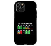 Carcasa para iPhone 11 Pro Funny Introvert Humor Energy Level Graphic Anti Social Fun