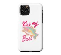 Carcasa para iPhone 11 Pro Funny Kiss My-Bass Preppy Fishing Lover Fisher Mujeres Hombres