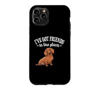 Carcasa para iPhone 11 Pro Funny Mens Womens Girl Friends In Low Places Dachshund Lover