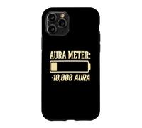 Carcasa para iPhone 11 Pro Funny Negative Aura Points Farming Aura Meter Minus 10,000