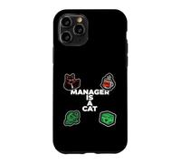 Carcasa para iPhone 11 Pro Funny Office Humor Manager Is A Cat Feline Boss