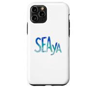 Carcasa para iPhone 11 Pro Funny Sea Ya Sea Glass Watercolor Cute Beach Lovers