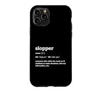 Carcasa para iPhone 11 Pro Funny Slopper AI Humor Tech Sátira Programador Web Diseño