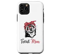 Carcasa para iPhone 11 Pro Funny Womens Girls Glasses Bandana Mom Ferret Lover