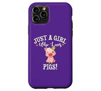 Carcasa para iPhone 11 Pro Funny Womens Moms Girl Who Loves Pigs Cute Show Pig Lover