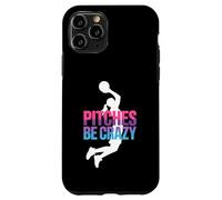 Carcasa para iPhone 11 Pro Game Day Baseball Fan Pitches be Crazy para Mujer