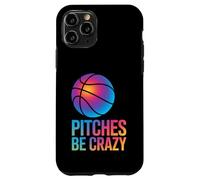 Carcasa para iPhone 11 Pro Game Day Baseball Fan Pitches be Crazy para Mujer