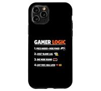 Carcasa para iPhone 11 Pro Gamer Logic Funny Diciendo Video Juego Reglas Sarcásticas Humor