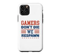 Carcasa para iPhone 11 Pro Gamers Don't Die We Respawn Sparklers Patriotic Hombres Mujeres