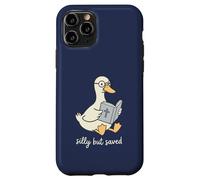 Carcasa para iPhone 11 Pro Ganso Tonto Pero Salvado Leyendo Santa Biblia Lindo Cristiano