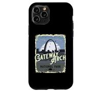 Carcasa para iPhone 11 Pro Gateway Arch National Park - Recuerdo Vintage de Vacaciones