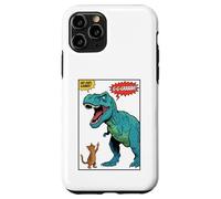 Carcasa para iPhone 11 Pro Gato Dedo Medio T-Rex Dinosaurio Pop Art Tiranosaurio