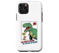 Carcasa para iPhone 11 Pro Gato Dedo Medio T-Rex Dinosaurio Pop Art Tiranosaurio