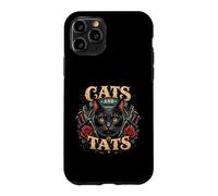 Carcasa para iPhone 11 Pro Gatos y Tatuajes Gato Negro Artista del Tatuaje