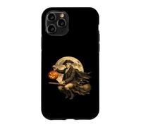 Carcasa para iPhone 11 Pro George Washington Jack O Lantern Pumpkin Moon Escoba