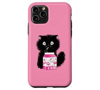 Carcasa para iPhone 11 Pro Girls Cute Cat Strawberry Milk Kawaii Cow and Kitten