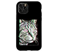 Carcasa para iPhone 11 Pro Glitch Cat Rave Party EDM Música Techno House