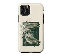 Carcasa para iPhone 11 Pro Glitch Trucha Pesca Gráfico Retro Digital Fish Design