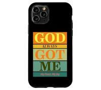 Carcasa para iPhone 11 Pro God Always Got Me, My Peace My Joy Colorful Quotes Graphic