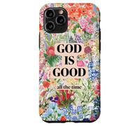 Carcasa para iPhone 11 Pro God Is Good Christian Wildflower Primavera Flor Flor Fe
