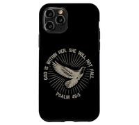 Carcasa para iPhone 11 Pro God Is Within Her Salmo 46:5 Verso de la Biblia Paloma Arte Vintage