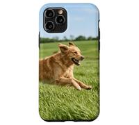 Carcasa para iPhone 11 Pro Golden Retriever Perro Corriendo Campo Abierto Soleado Escena Al