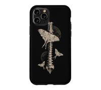 Carcasa para iPhone 11 Pro Gótico Polilla Anatomía Columna Luna Oculto Naturaleza