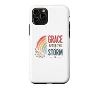 Carcasa para iPhone 11 Pro Gracia después de la tormenta Boho Rainbow Oración Cristiana Positiva