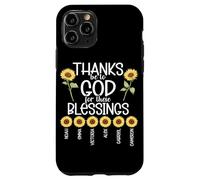 Carcasa para iPhone 11 Pro Gracias Sea A Dios por Estas Bendiciones Girasol Cristiano