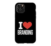Carcasa para iPhone 11 Pro Gracioso I Love Branding Decir Marketing Humor