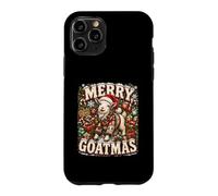Carcasa para iPhone 11 Pro Gráfico navideño Retro de Farm Goat Merry Goatmas