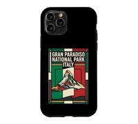 Carcasa para iPhone 11 Pro Gran Paradiso National Park Italia Bandera Vintage Travel