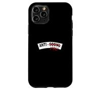 Carcasa para iPhone 11 Pro Granate Rojo Borgoña No Anti-Social, Anti-You Rojo Borgoña