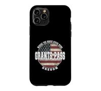 Carcasa para iPhone 11 Pro Grants Pass Oregon, Bandera Americana Vintage