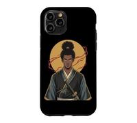 Carcasa para iPhone 11 Pro Guerrero Samurai Africano Katana Negro Historia Mes Bushido