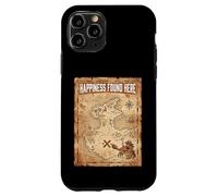 Carcasa para iPhone 11 Pro Happiness Found Here Vintage Pirate Map Crab