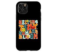 Carcasa para iPhone 11 Pro Helping Tiny Humans Bloom Retro Colorful Teacher Design