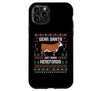 Carcasa para iPhone 11 Pro Hereford - Suéter Feo de Navidad para Ganado, diseño de Vaca