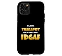 Carcasa para iPhone 11 Pro Hi I'm a Therapist DGAF Funny Family Office Therapy Doctor