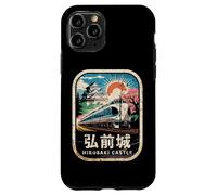 Carcasa para iPhone 11 Pro Hirosaki Castle Japón Retro Tren Vintage Kanji Souvenir