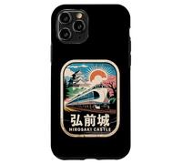 Carcasa para iPhone 11 Pro Hirosaki Castle Japón Retro Tren Vintage Kanji Souvenir