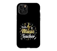 Carcasa para iPhone 11 Pro Hola Música Profesor Notas Musicales Clave de Sol