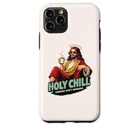 Carcasa para iPhone 11 Pro Holy Chill Funny Jesus Coffee Humor Pecar no es Ganar