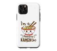 Carcasa para iPhone 11 Pro Hopeless Ramentic Lindo Kawaii Ramen Fideos Pun Texto Blanco