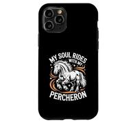 Carcasa para iPhone 11 Pro Horse Percheron Mi Alma Monta con mi Percheron