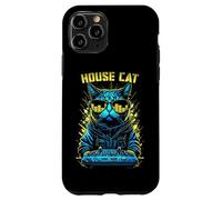 Carcasa para iPhone 11 Pro House Cat DJ Rave EDM Music Deejay Equalizer Gafas de Sol