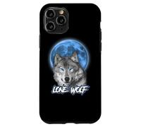 Carcasa para iPhone 11 Pro Howling Lone Wolf On Moon Animal Funny Wolves Lover