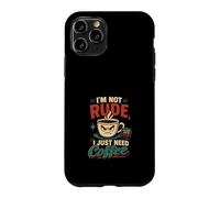 Carcasa para iPhone 11 Pro Humor Cafe Design No Maleducado Solo Necesito