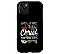 Carcasa para iPhone 11 Pro I Can Do All Things Through Christ Buttefly Art Religious